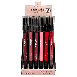 Lápis Labial Lip Power com Pincel para Esfumar Mia Make 620 Atacado Box 36 Unidades