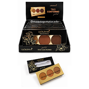Trio de Contorno Gold Ludurana AC0022 Atacado Box 12 Unidades
