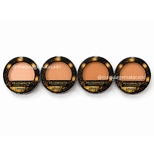 Kit 04 Unidades Pó Compacto Ultra Fino com Silicone Ludurana B00199