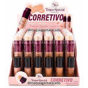 Corretivo Líquido Corrigir e Camuflar Toque Special TS07025 Atacado Box 24 Unidades