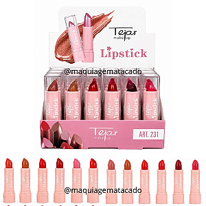 Batom Tejar Makeup TJ231 Atacado Box 24 Unidades