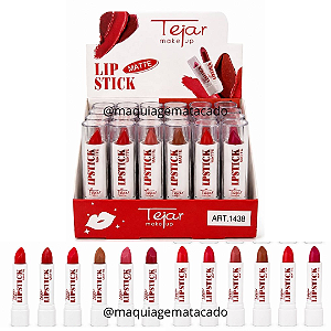 Batom Matte Tejar Makeup TJ1438 Atacado Box 24 Unidades