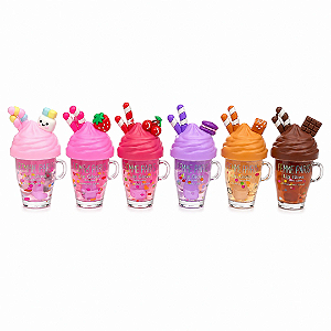 Kit 06 Unidades Lip Gloss Coleção Milkshake Taça Femme Paris FR206