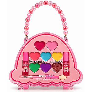 Kit de Maquiagem Infantil Bolsa de Coração Sarah’s Beauty S5154 Cor A