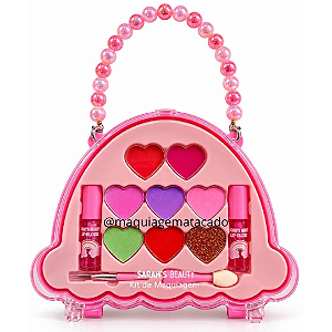 Kit de Maquiagem Infantil Bolsa de Coração Sarah’s Beauty S5154 Cor B