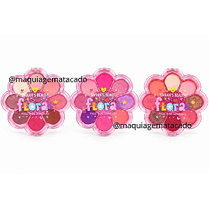 Kit 03 Unidades Paleta de Sombras Floral Sarah's Beauty S6132