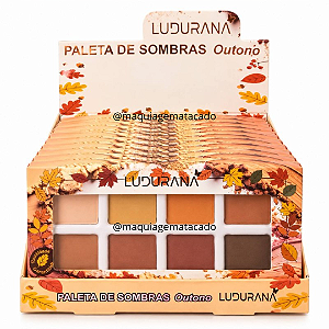 Paleta de Sombras 08 Cores Ludurana Outono B00456 Atacado Box 12 Unidades