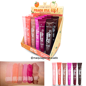 Lip Gloss Peptídeo Peach Me Up! Mia Make 568 Atacado Box 24 Unidades