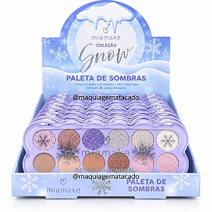 Paleta de Sombras Coleção Snow 12 Cores Mia Make 640 Atacado Box 12 Unidades