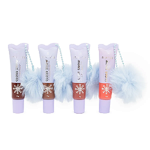 Kit 04 Unidades Gloss Brilho Verniz Coleção Snow com Pompom Chaveiro Mia Make 633