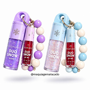 Kit 02 Unidades Duo Snow Gloss e Lip Tint com Pulseira Mia Make 634