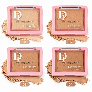 Kit 04 Unidades Pó Compacto Matte Febella PP50509
