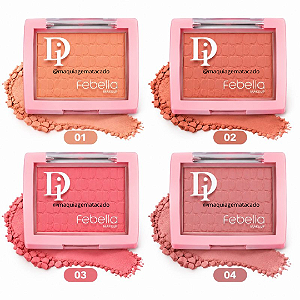 Kit 04 Unidades Blush Color Style Febella BLU50617
