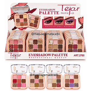 Paleta de Sombras 09 Cores Tejar Makeup TJ2795 Atacado Box 24 Unidades