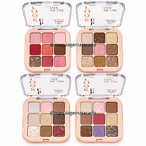 Kit 04 Unidades Paleta de Sombras 09 Cores Tejar Makeup TJ2795