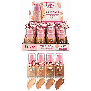 Base Líquida True Skin Tejar Makeup TJ2815 Atacado Box 12 Unidades