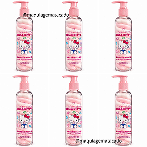 Kit 06 Unidades Loção Corporal Hidratante Marshmallow Hello Kitty Mia Make 667