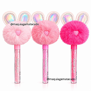 Kit 03 Unidades Lip Gloss Coelhinho Pompom Bobbi Rara BRB129212