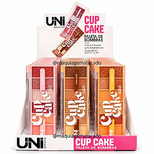 Paleta de Sombras Cup Cake Uni Makeup UNSO340DS Atacado Box 24 Unidades