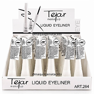 Delineador Líquido Preto Tejar Makeup TJ264 Atacado Box 24 Unidades