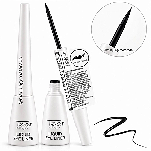 Delineador Líquido Preto Tejar Makeup TJ264