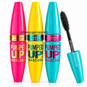 Kit 03 Unidades Máscara Para Cílios Preta Pumped Up! Tejar Makeup TJ2763