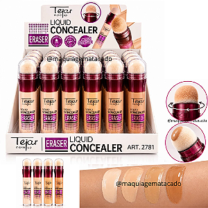 Corretivo Líquido Eraser Tejar Makeup TJ2781 Atacado Box 24 Unidades