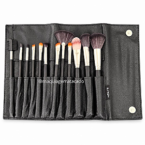Kit 12 Pincéis Profissional com Case Meilys MKP165