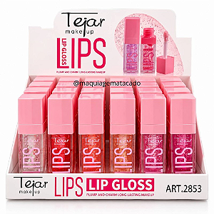 Lip Gloss Lips Tejar Makeup TJ2853 Atacado Box 24 Unidades