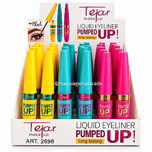 Delineador Líquido Preto Pumped Up Tejar Makeup TJ2698 Atacado Box 24 Unidades