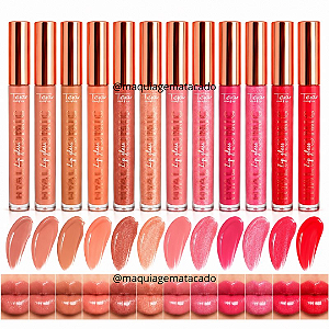 Kit 12 Unidades Lip Gloss Hyaluronic Tejar Makeup TJ2771