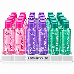 Box Misto Skincare Kyrav by Garbin: Água Micelar, Demaquilante e Tônico Facial Atacado Box 24 Unidades