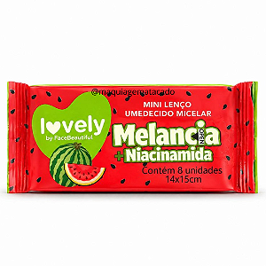 Mini Lenço Umedecido Micelar Lovely Face Beautiful Melancia Niacinamida FB708 - Unidade