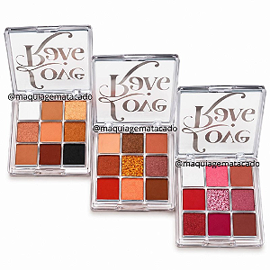 Kit 03 Unidades Paleta de Sombras 9 Cores Love Rain LR91301