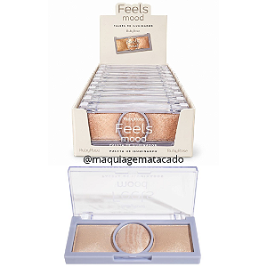 Paleta de Iluminador Feels Mood Ruby Rose HB7530 Cor 01 Atacado Box 12 Unidades