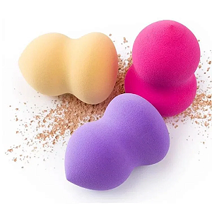 Esponja Para Maquiagem Acinturada ML1012 Cor Aleatória com Caixinha - Unidade