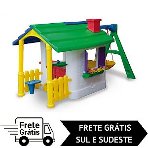 Casinha Infantil em Plástico - Modelo Campo com Kit Fly - Freso