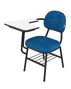 Cadeira Universitária Encosto Duplo com Prancheta Fixa