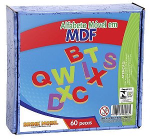 Alfabeto Móvel em MDF - 60 peças