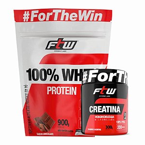 KIT FTW - 100% WHEY REFIL 900G + CREATINA 100% PURA 300G