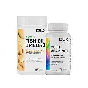 KIT ÔMEGA-3 FISH OIL 120CAPS + MULTIVITAMINICO 90CAPS DUX