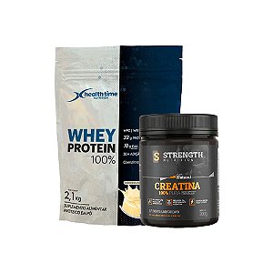 WHEY HEALTH TIME 2,1KG + CREATINA STRENGTH 300G