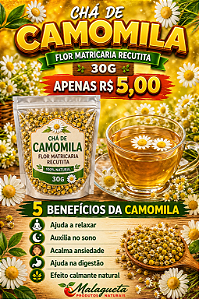 CHA CAMOMILA FLOR MATRICARIA RECUTITA 100G