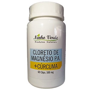 CLORETO DE MAGNESIO PA COM CURCUMA 60 X 500MG CAPSULAS NINHO VERDE