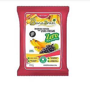 BANANADA COM UVAS PASSAS ZERO ACUCAR 10 UNIDADES 230G BANANABRAZIL