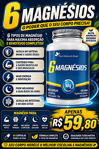 6 MAGNESIOS 60 CAPSULAS FLORA NATIVA