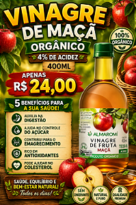 VINAGRE DE MACA ORGANICO 4 DE ACIDEZ 400ML ALMAROMI