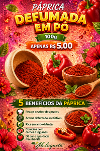PAPRICA DEFUMADA EM PO 100G