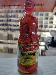 PIMENTA MALAGUETA VERMELHA 480G VIDRO MEDIO AROMA D MINAS