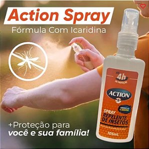 SPRAY REPELENTE DE INSETOS COM ICARIDINA 105ML ACTION